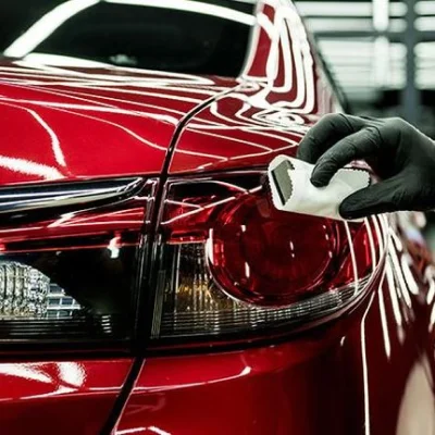NuraFix Nano Car Spray restoring clarity to car headlights